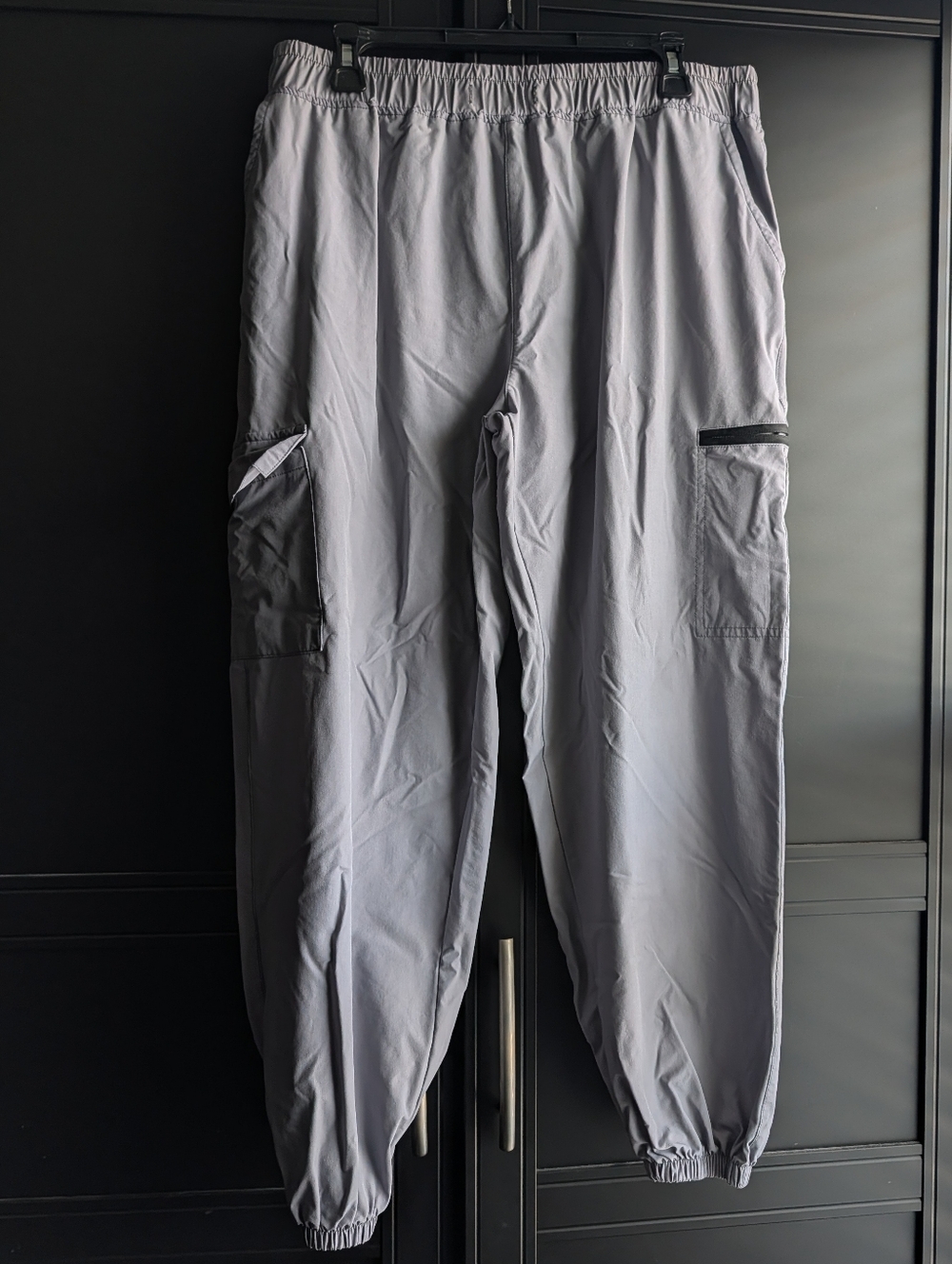 Women's Gray Cargo Jogger Pants